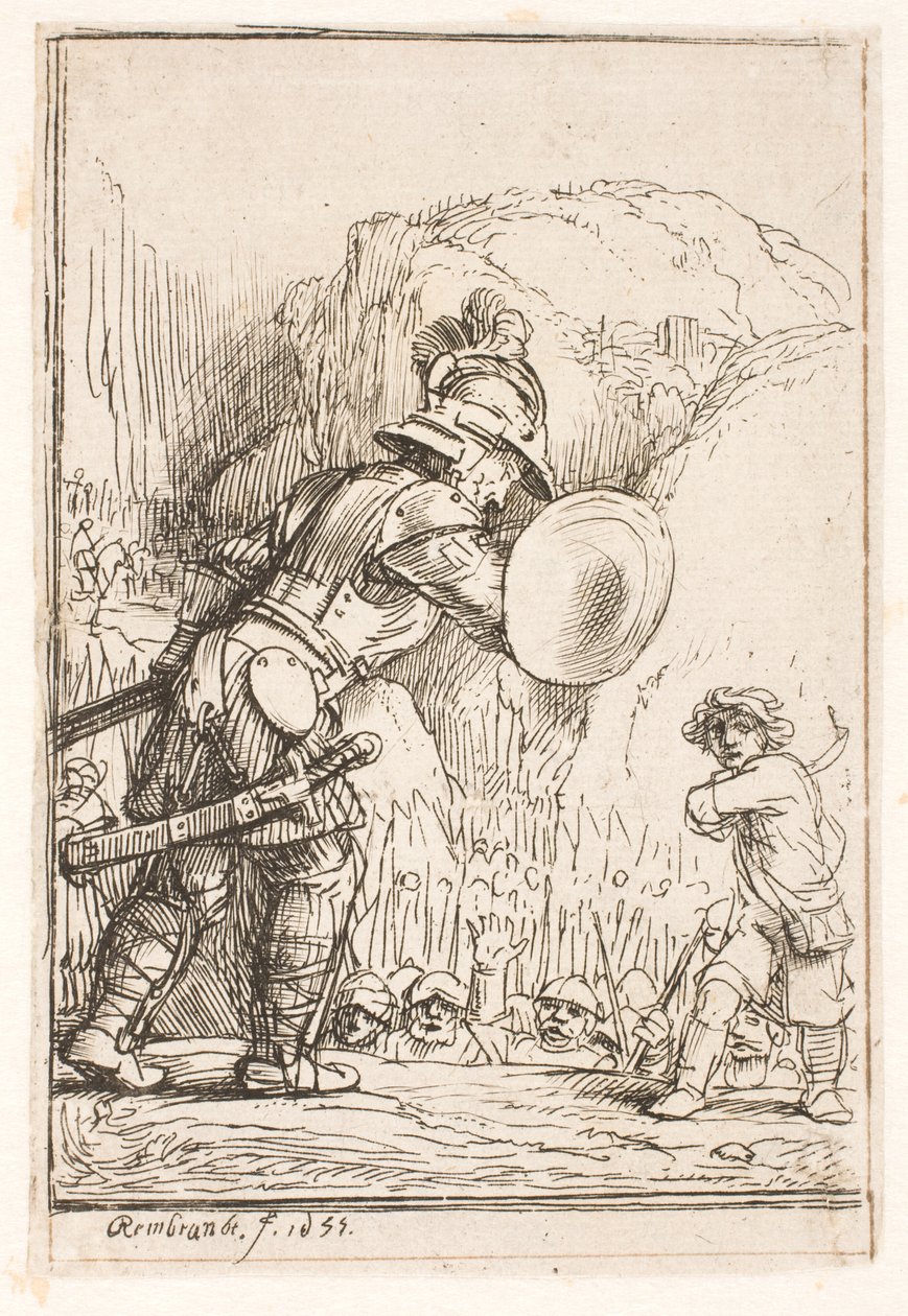 David og Goliat af Rembrandt van Rijn