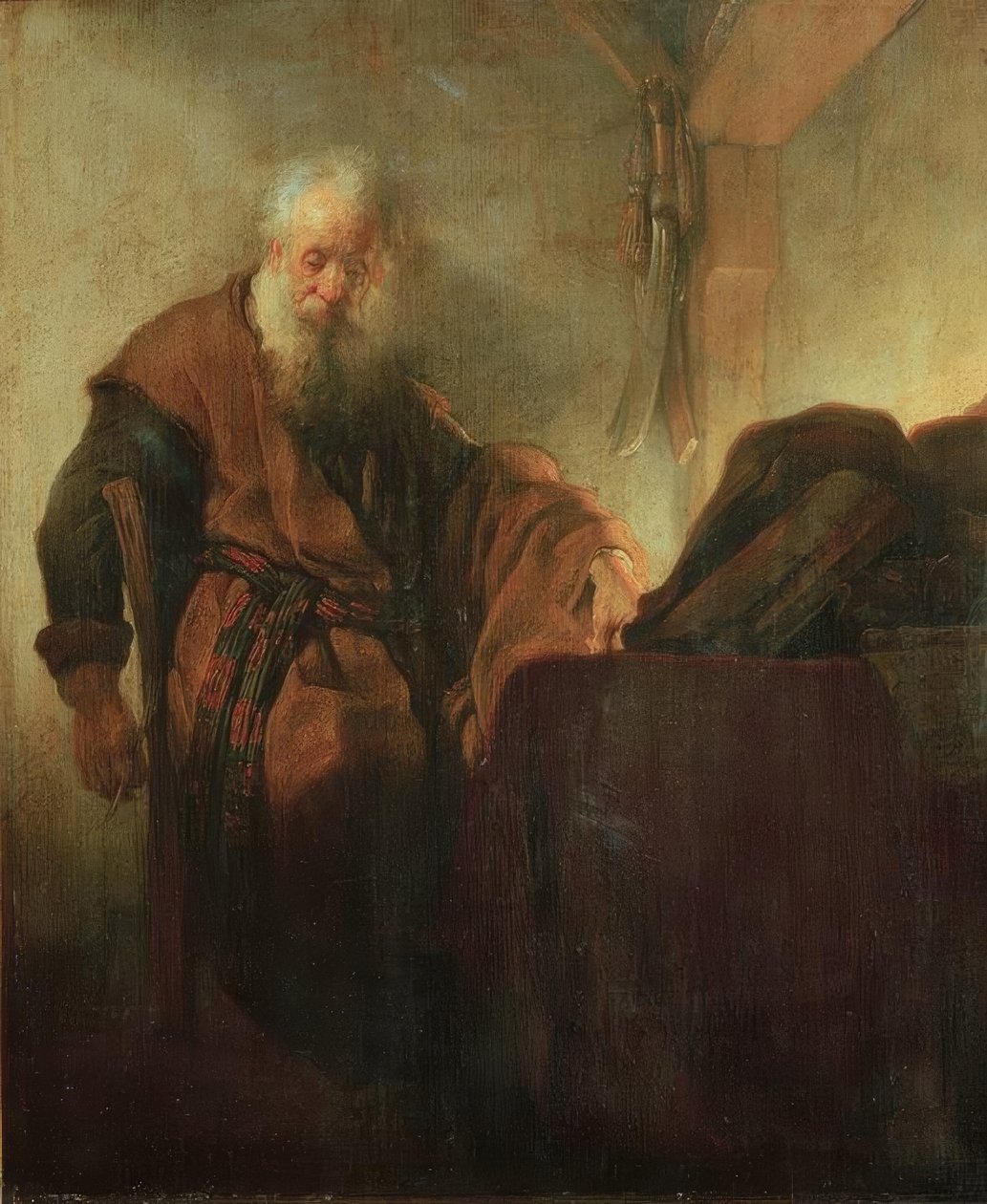 Apostelen Paulus i eftertanke af Rembrandt van Rijn
