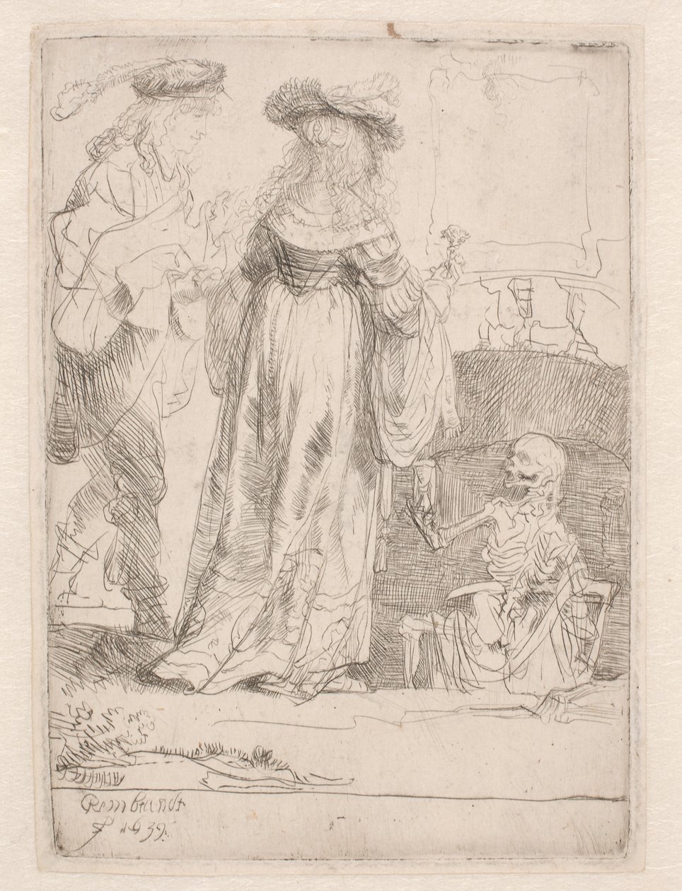 Det unge par og døden af Rembrandt van Rijn