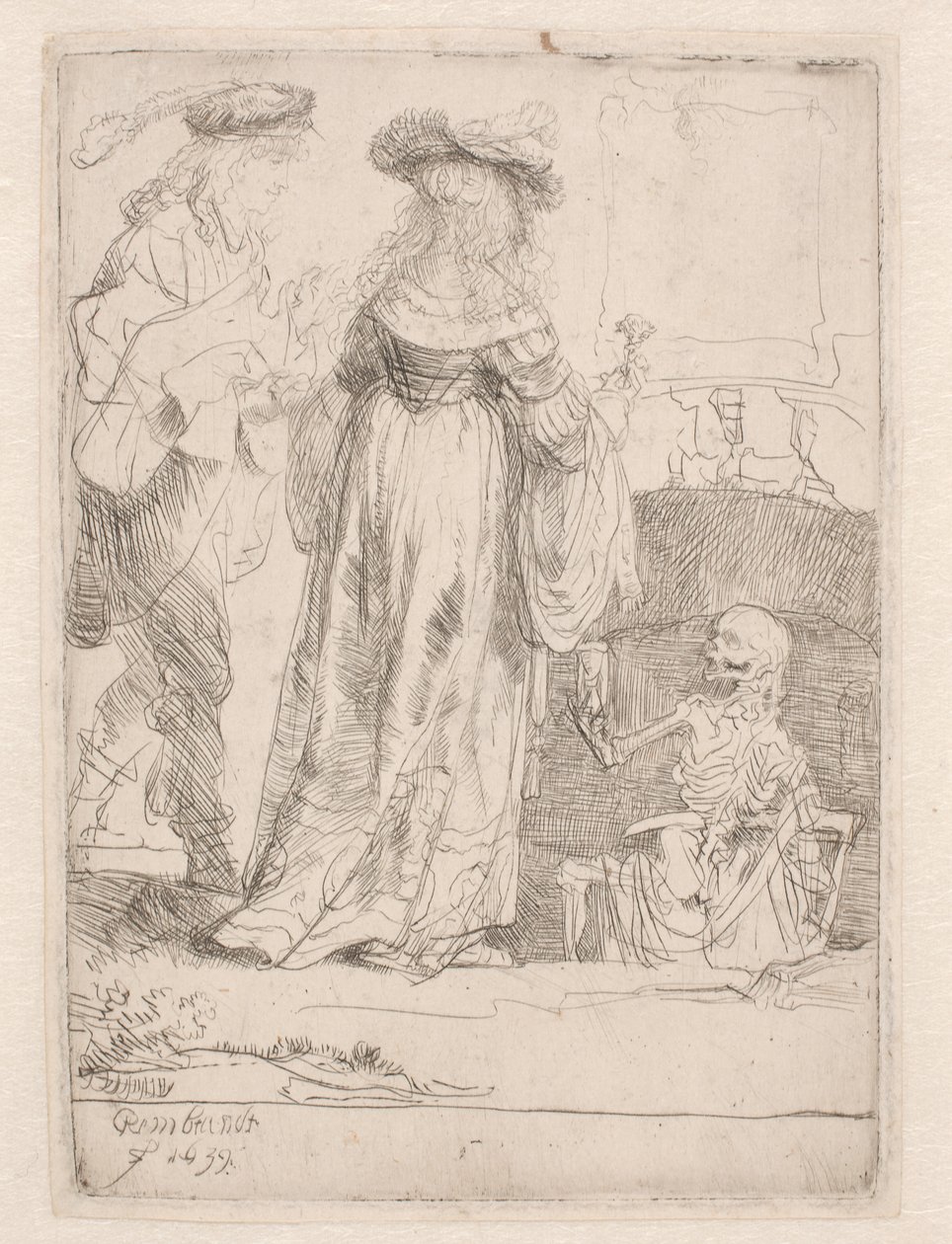 Det unge par og døden af Rembrandt van Rijn