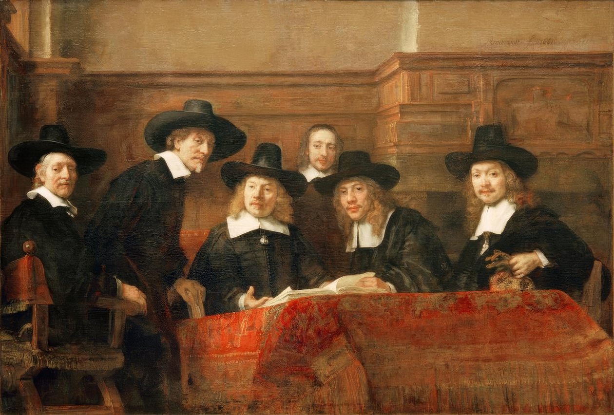De stålmestre af Rembrandt van Rijn