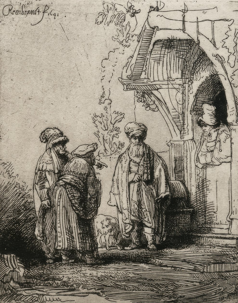 De tre orientalere af Rembrandt van Rijn