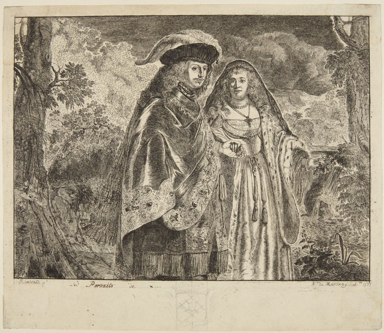 Kaldet «Manden med den hvide fjer» af Rembrandt van Rijn