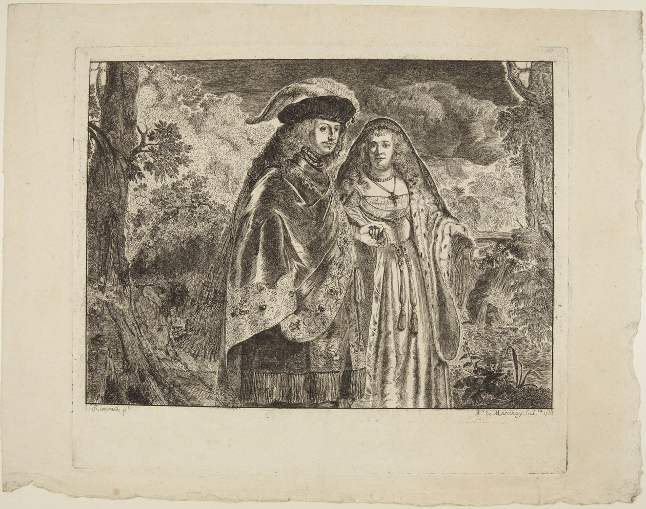 Manden med den hvide fjer af Rembrandt van Rijn