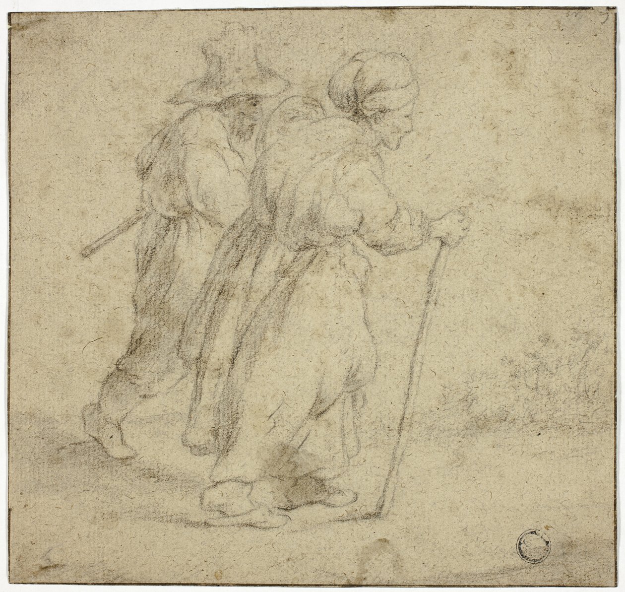 Ældre Bondepar af Rembrandt van Rijn