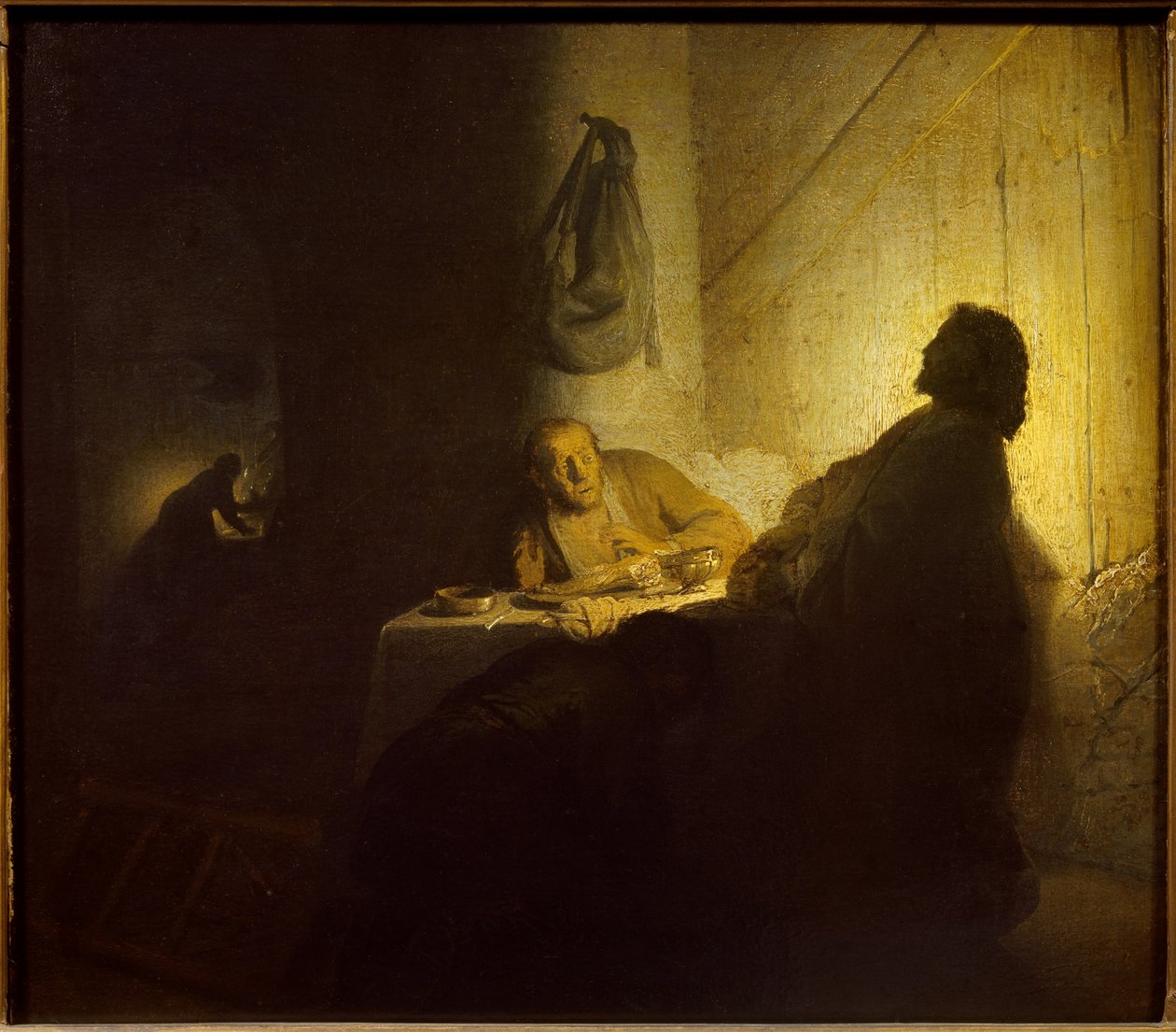 Emmaus Pelerins. Maleri af Rembrandt Harmenszoon van Rijn dit Rembrandt (1606-1669) Ec. Hul. af Rembrandt van Rijn