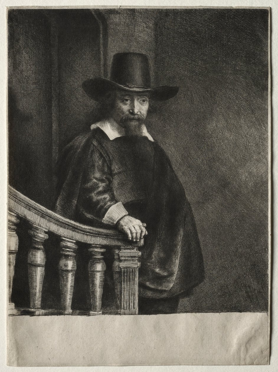 Ephraim Bonus, jødisk læge, 1647. af Rembrandt van Rijn
