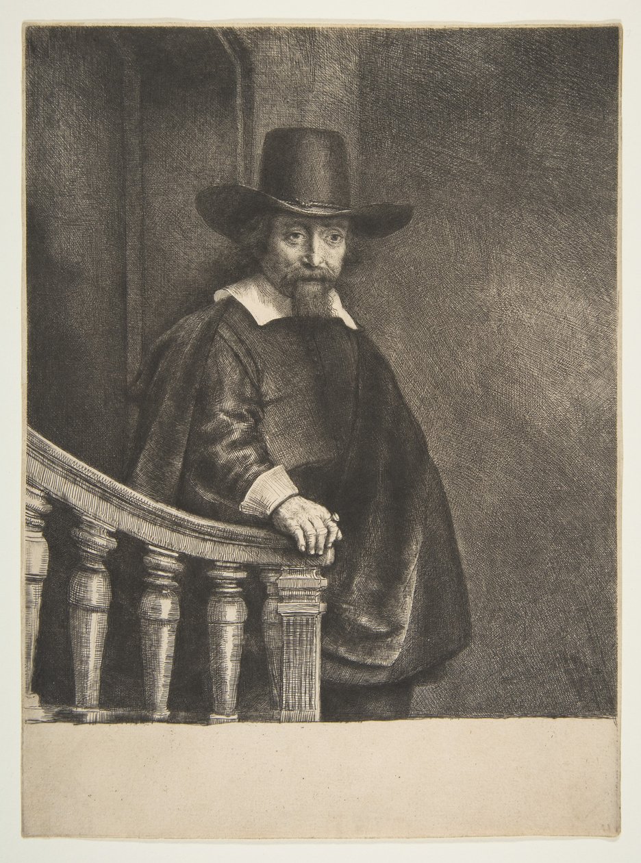 Ephraim Bueno, jødisk læge, 1647. af Rembrandt van Rijn