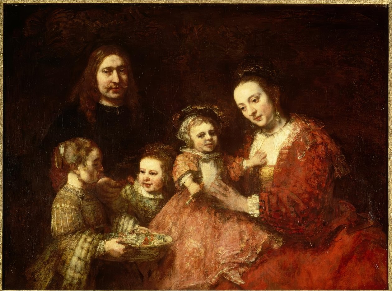 Familieundervisning af Rembrandt van Rijn