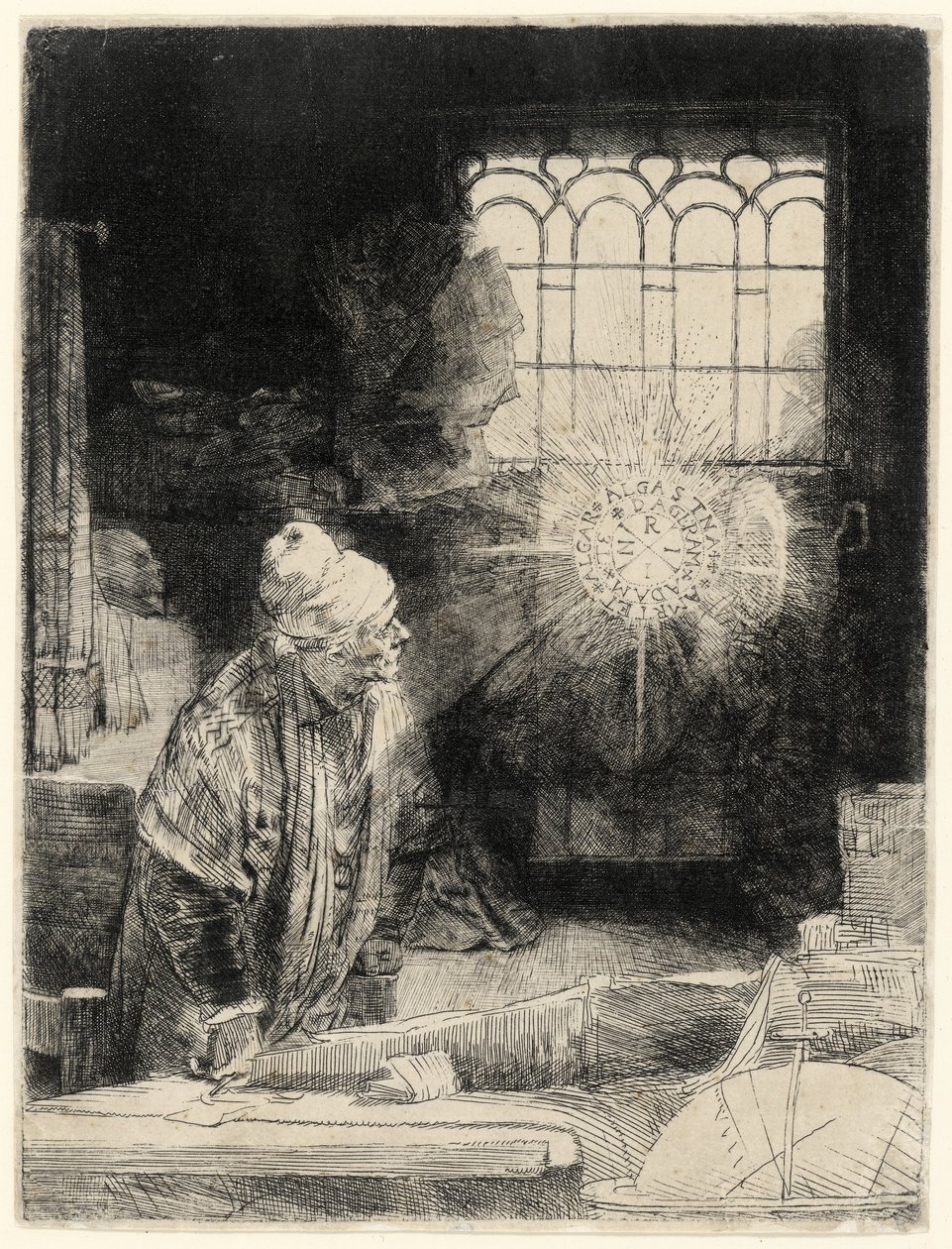 Faust, pub. 1652 af Rembrandt van Rijn