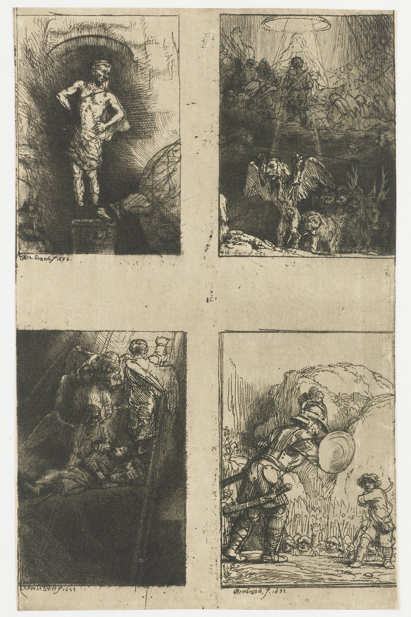 Fire illustrationer til Menasseh Ben Israels 