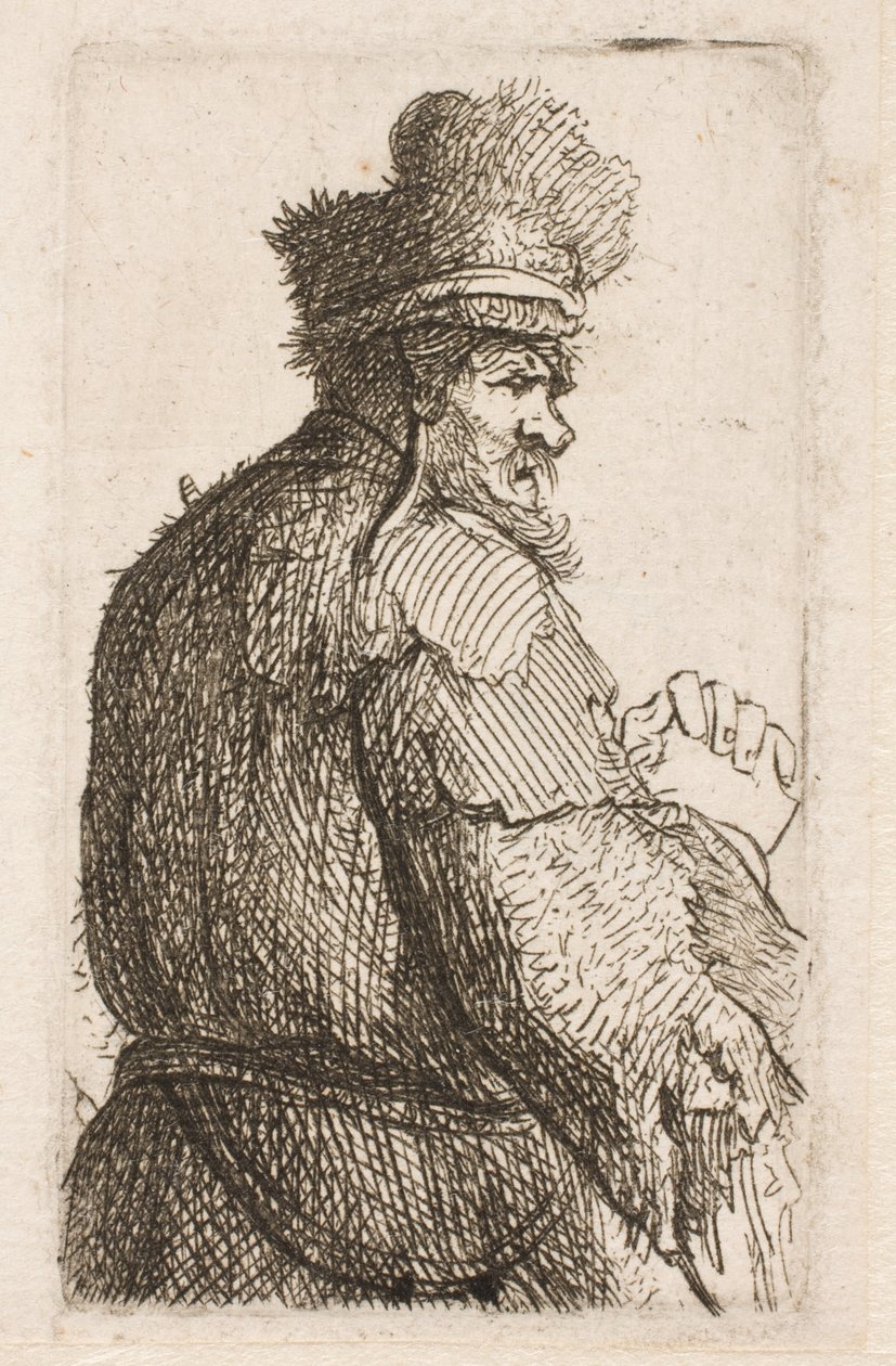 Gammel mand set bagfra af Rembrandt van Rijn