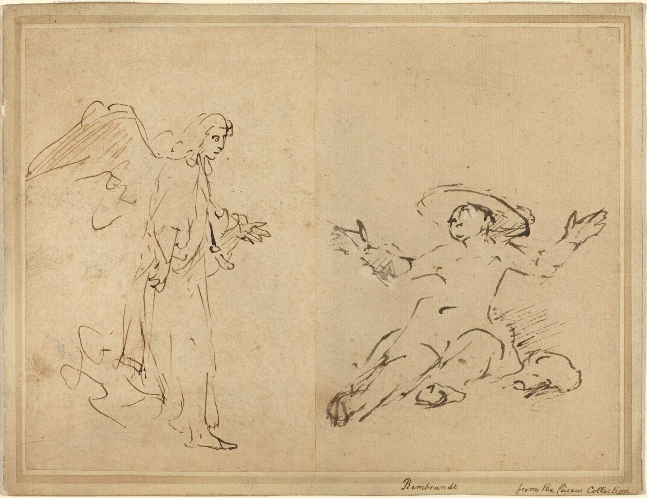 Hagar sidder ved springvandet af Rembrandt van Rijn