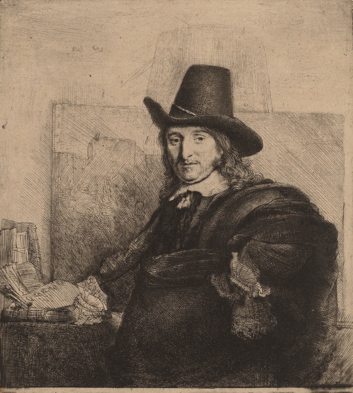 Jan Asselijn, ca. 1647. af Rembrandt van Rijn