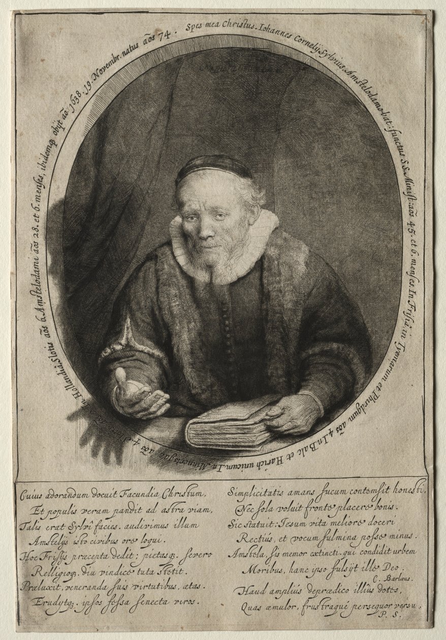 Jan Cornelis Sylvius, Prædikant, 1646. af Rembrandt van Rijn
