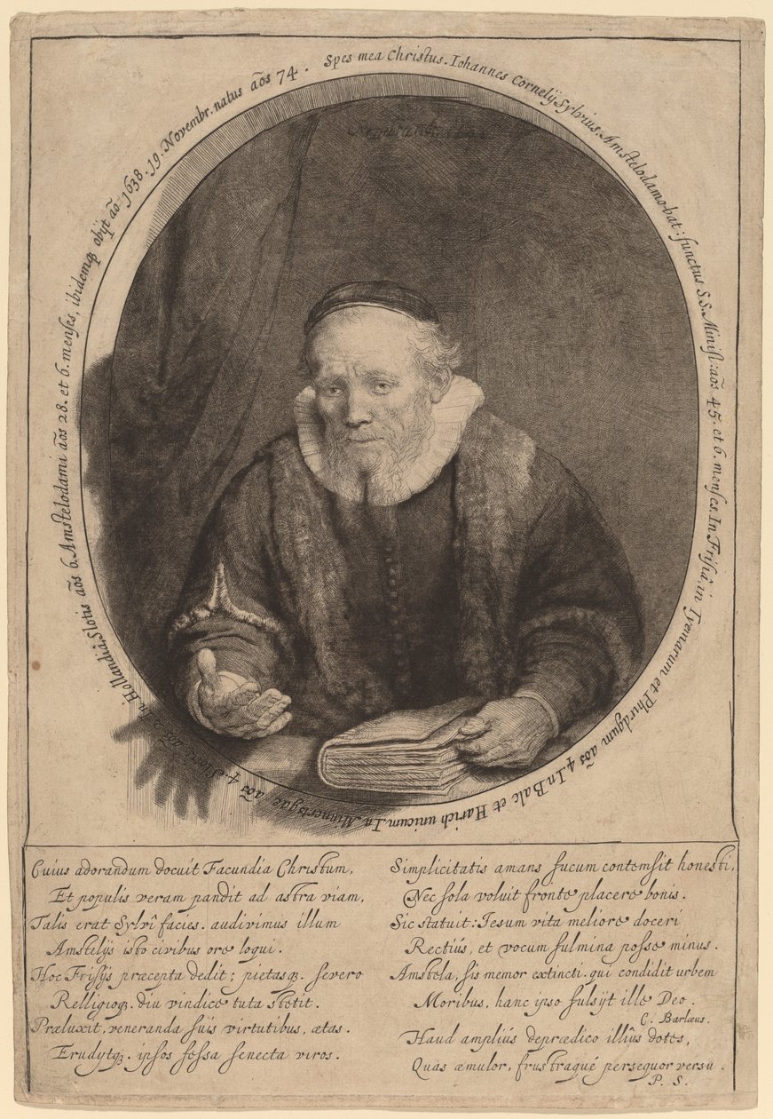 Jan Cornelisz. Sylvius af Rembrandt van Rijn