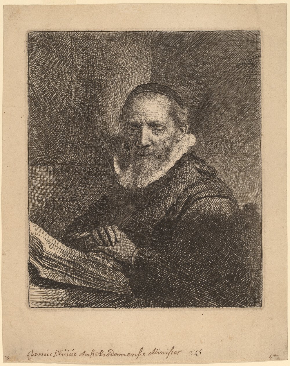 Jan Cornelisz. Sylvius af Rembrandt van Rijn