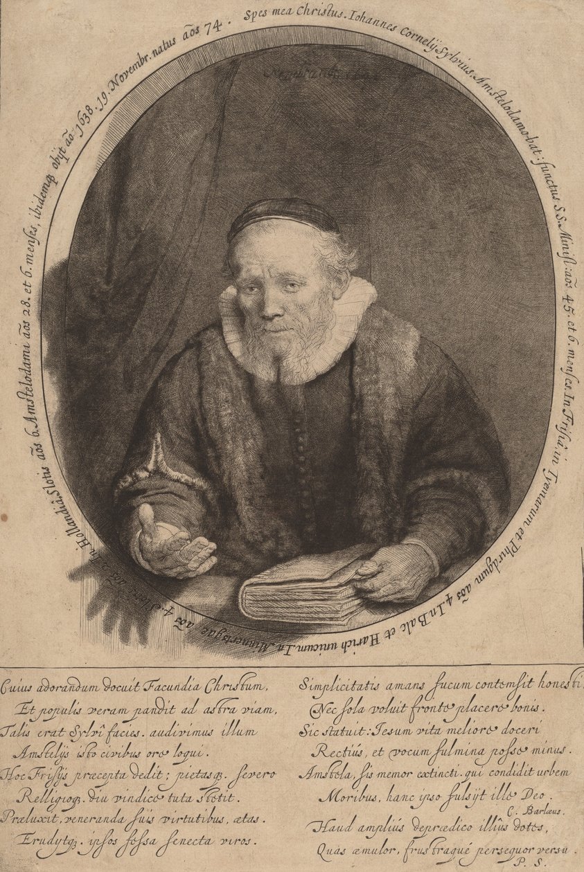 Jan Cornelisz. Sylvius, 1646. af Rembrandt van Rijn