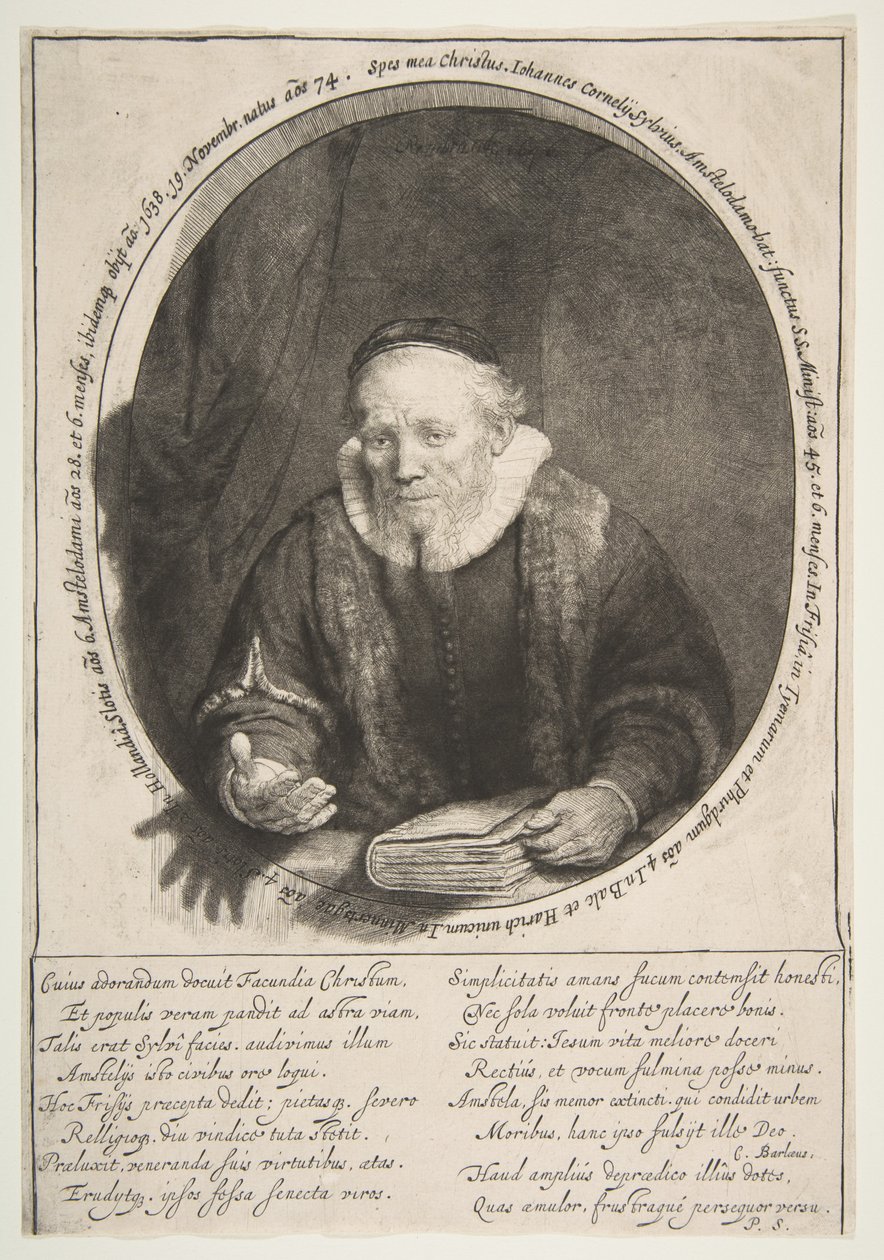 Jan Cornelisz. Sylvius, prædikant, 1646. af Rembrandt van Rijn