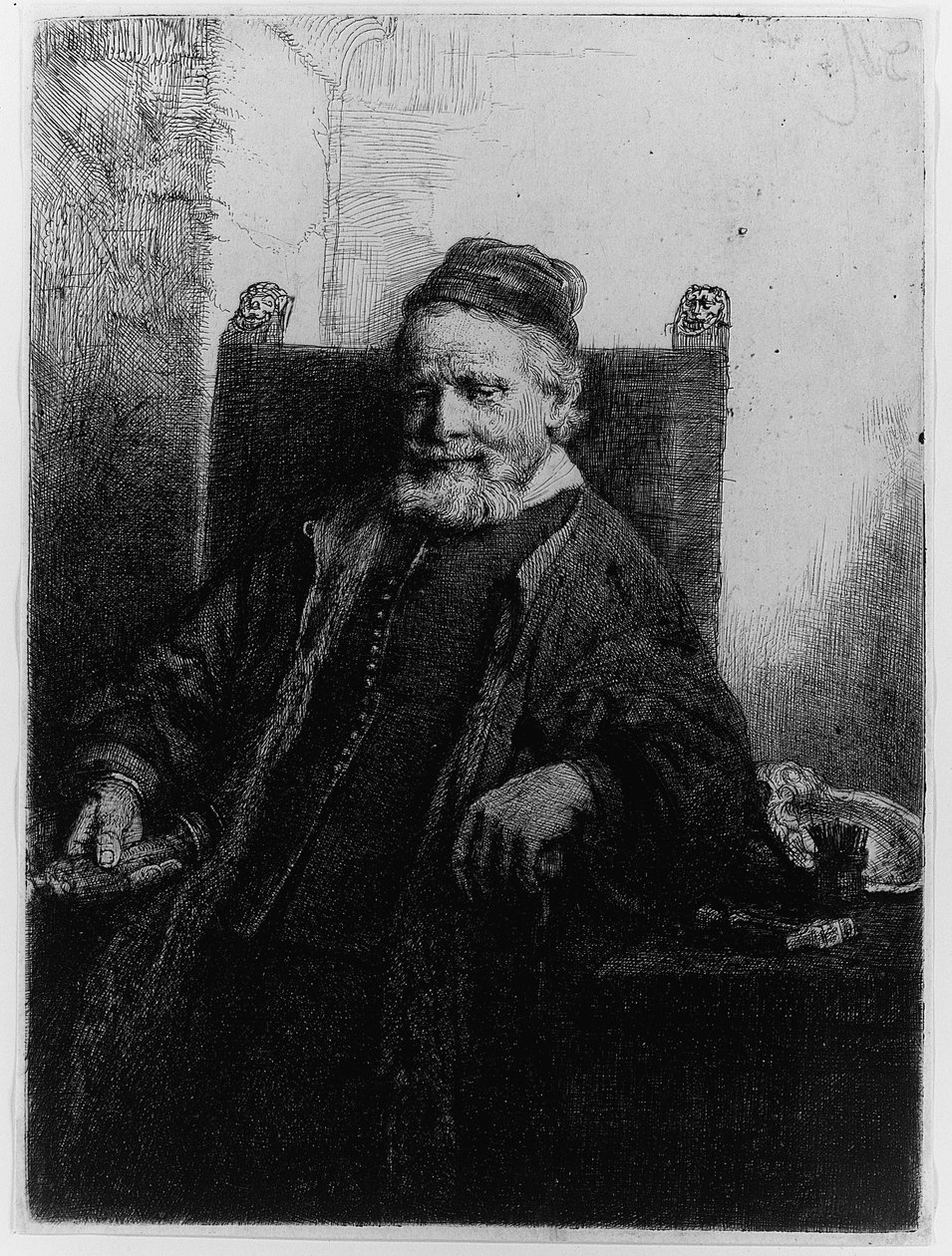 Jan Lutma, guldsmed, 1656 af Rembrandt van Rijn