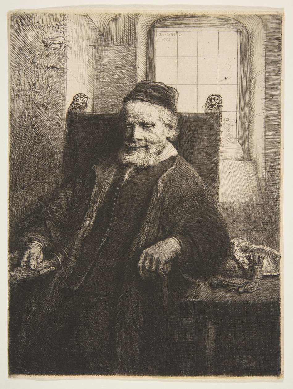 Jan Lutma, guldsmed, 1656. af Rembrandt van Rijn