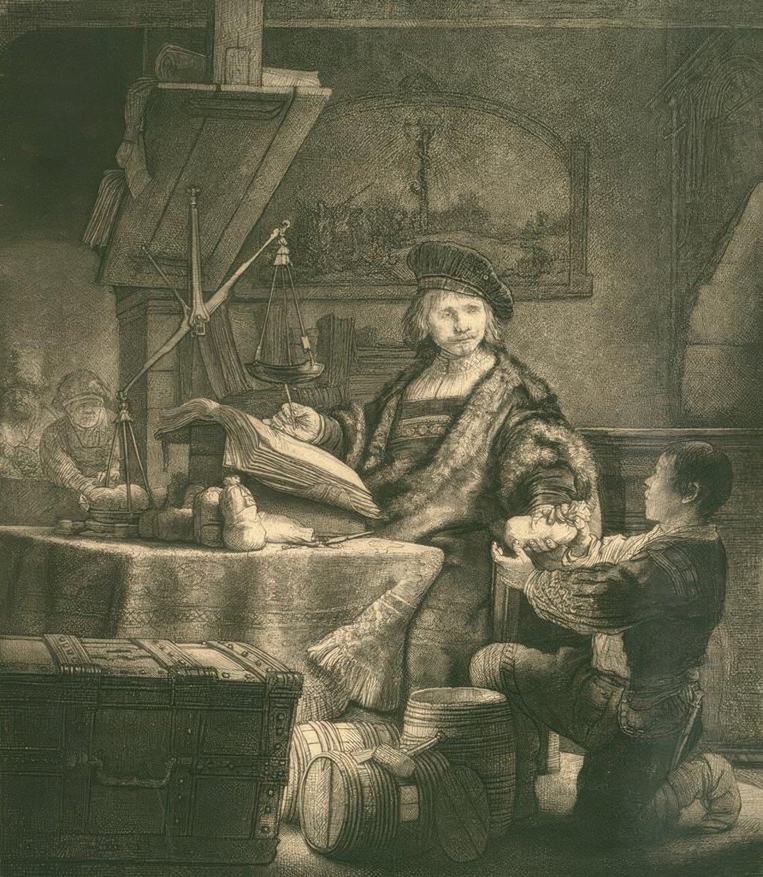 Jan Uijtenbogaert, kaldet Guldvæveren af Rembrandt van Rijn