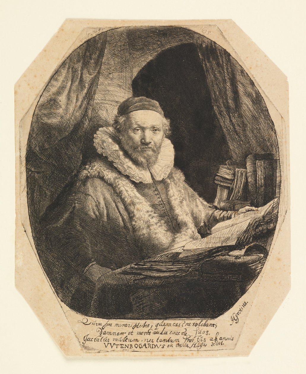 Jan Uytenbogaert (1557–1644), Remonstrants prædikant af Rembrandt van Rijn