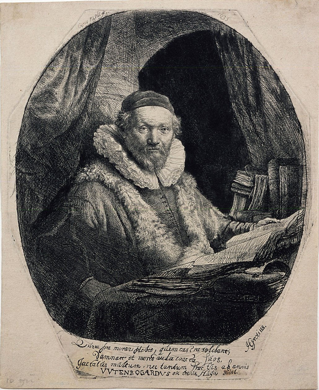 Jan Uytenbogaert, Remonstrants prædikant af Rembrandt van Rijn