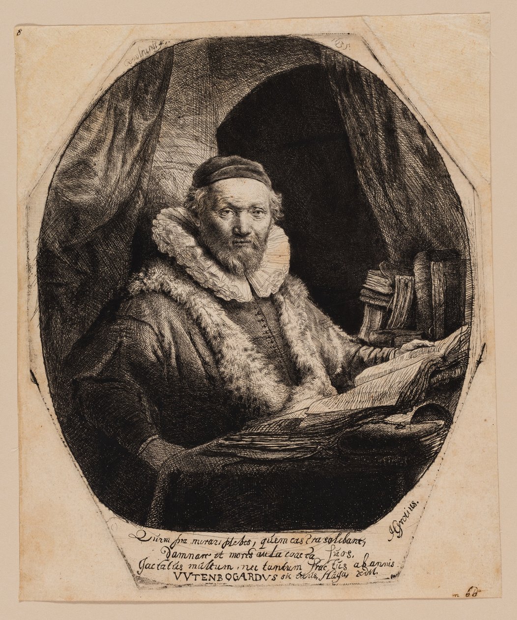 Jan Uytenbogaert, prædikant for remonstranterne af Rembrandt van Rijn