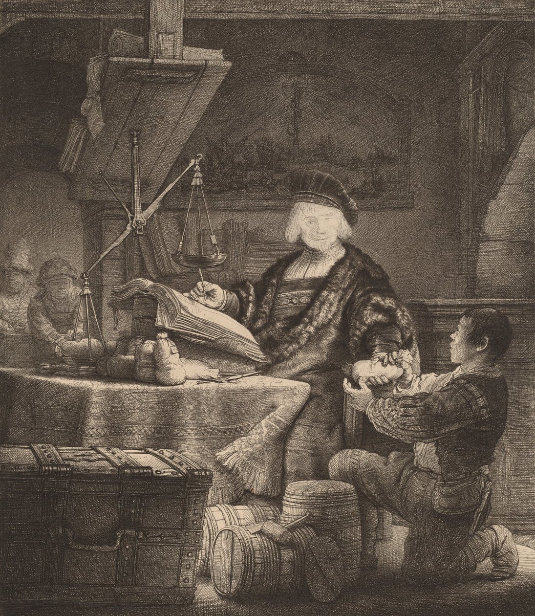 Jan Uytenbogaert, Guldvægteren. af Rembrandt van Rijn