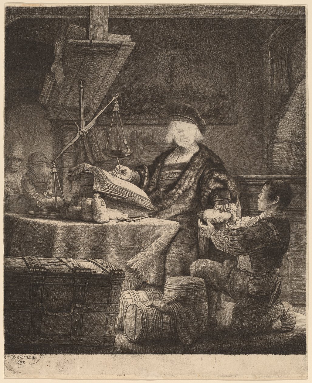 Jan Uytenbogaert, "Guldvægteren" af Rembrandt van Rijn