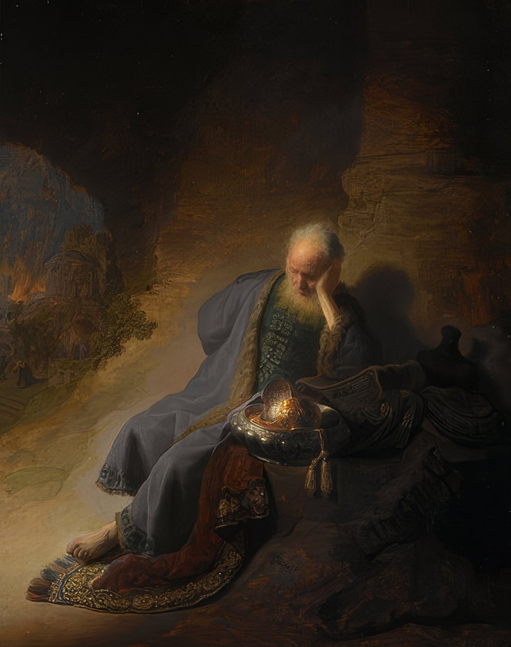 Jeremias sørger over Jerusalems ødelæggelse. 1630 af Rembrandt van Rijn