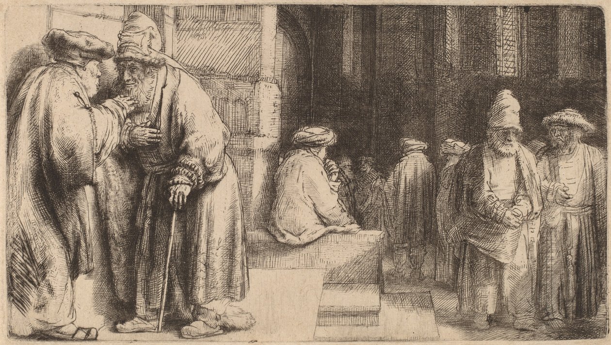 Jøder i synagogen, 1648 af Rembrandt van Rijn