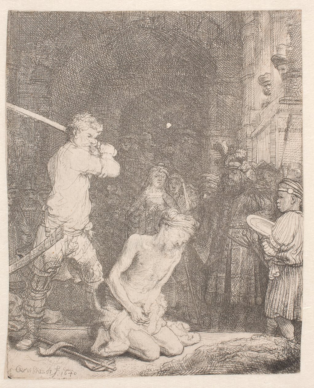 Johannes Døberen halshugges af Rembrandt van Rijn