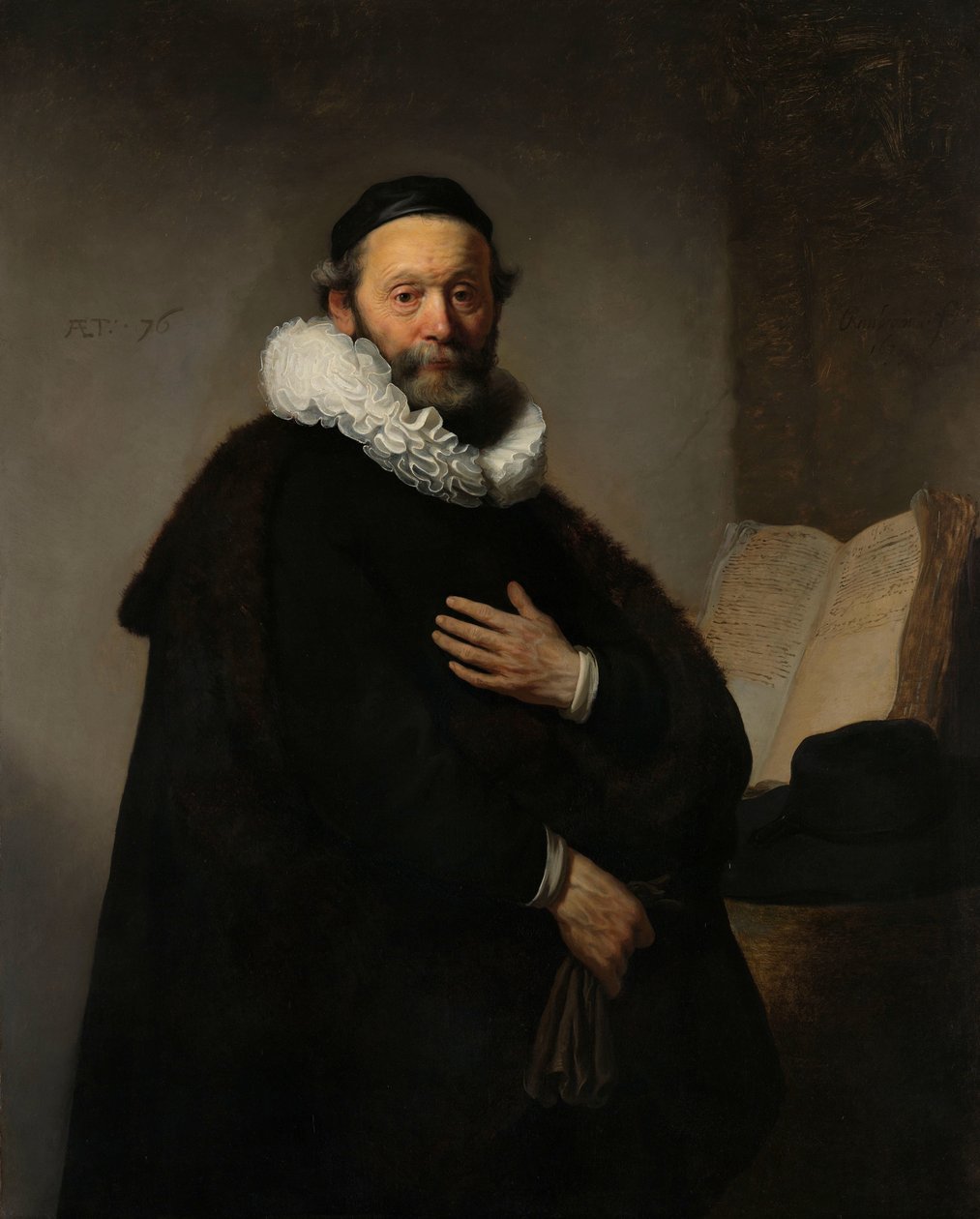 Johannes Wtenbogaert Portræt af Johannes Wtenbogaert af Rembrandt van Rijn
