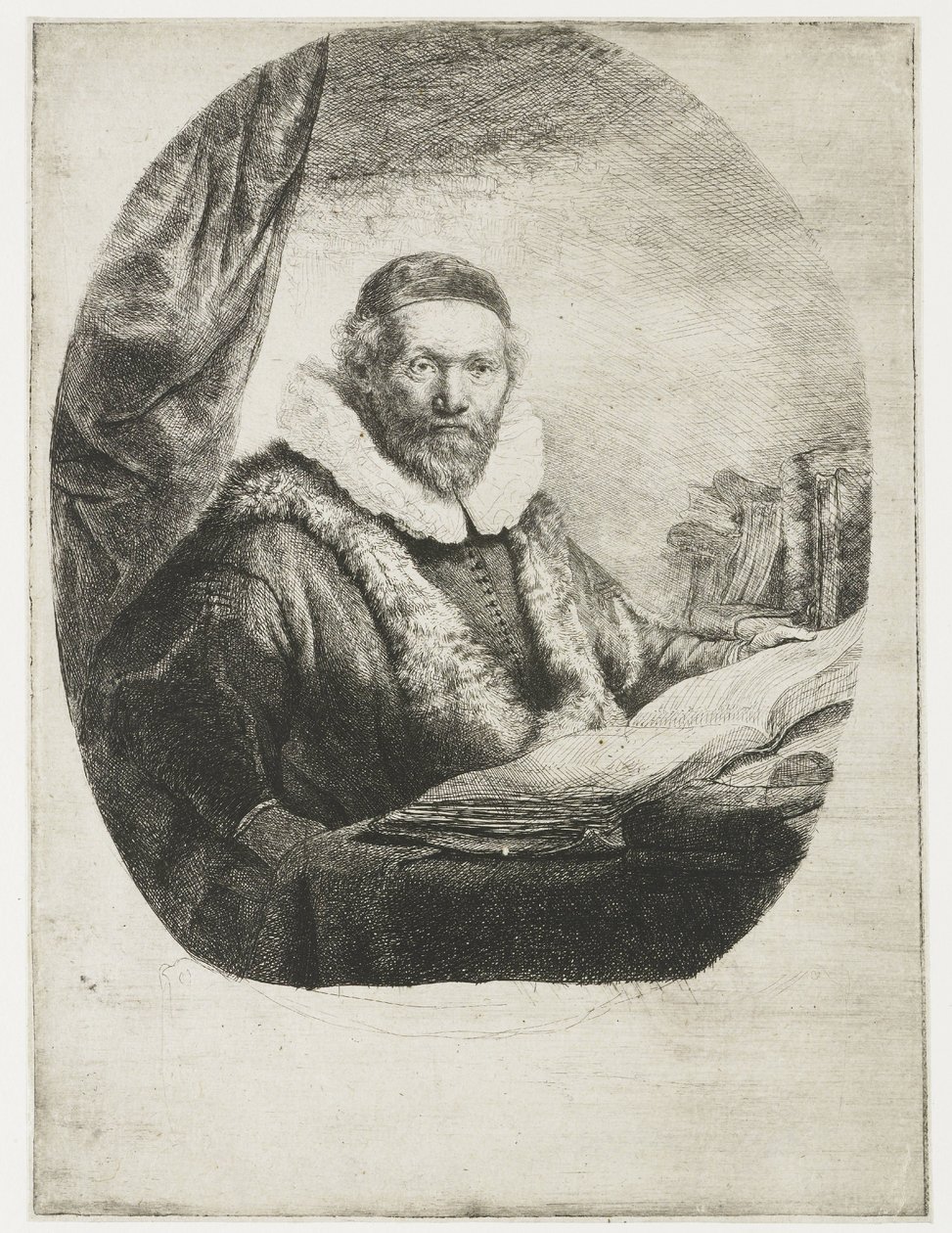 Johannes Wtenbogaert af Rembrandt van Rijn