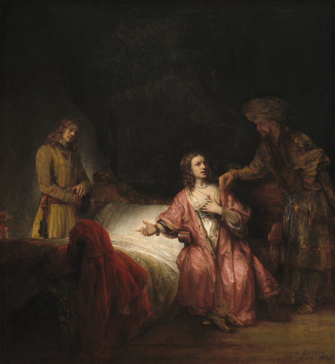 Josef anklaget af Potifars hustru, 1655 af Rembrandt van Rijn