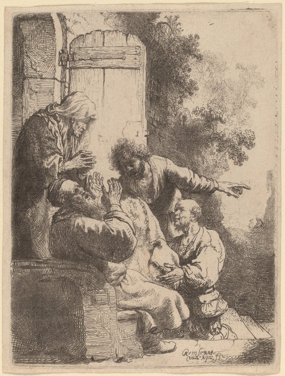 Josefs frakke bragt til Jakob af Rembrandt van Rijn