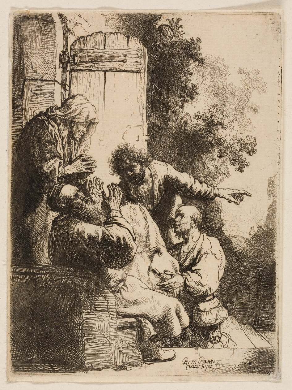 Josefs frakke bragt til Jakob af Rembrandt van Rijn