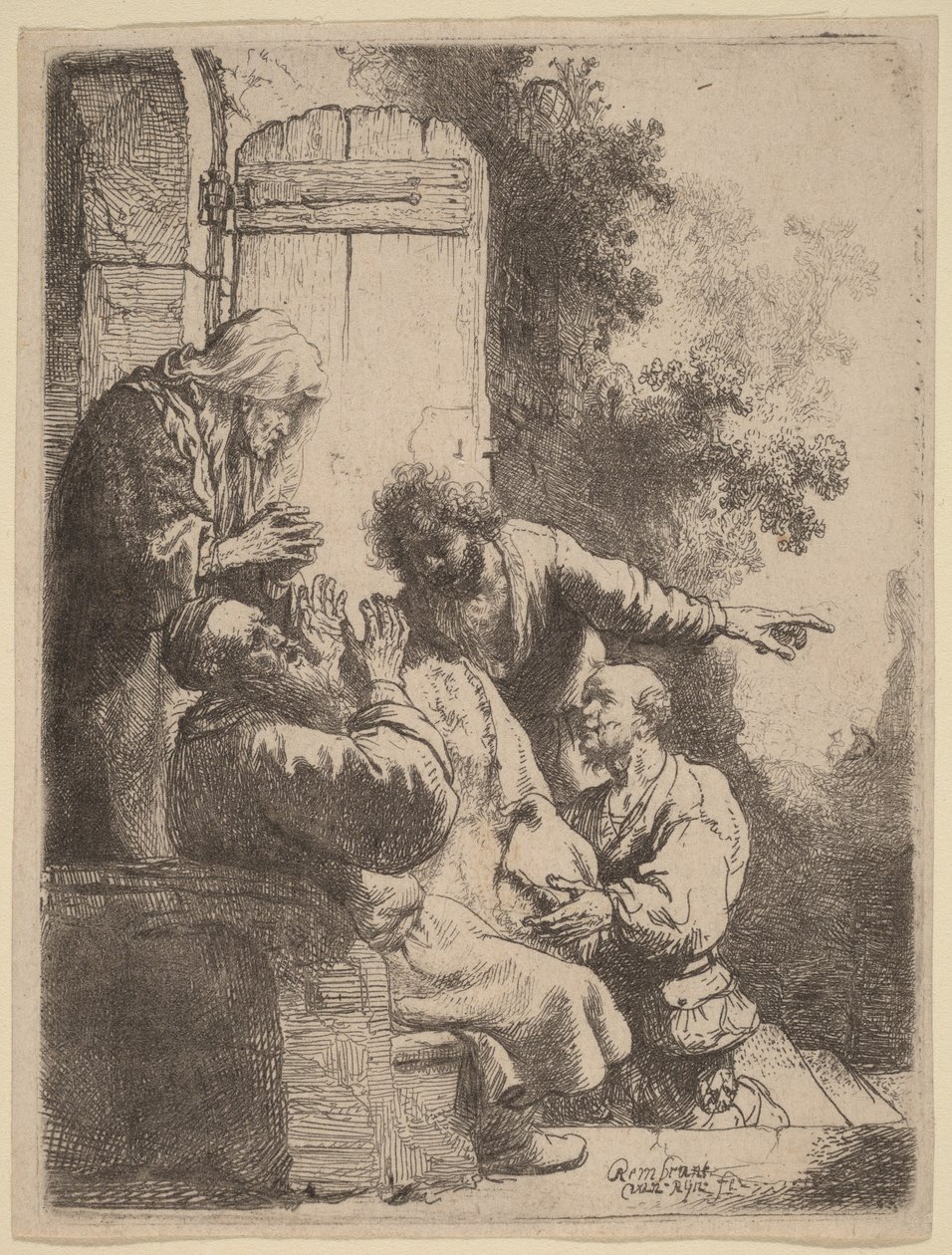 Josefs frakke blev bragt til Jakob af Rembrandt van Rijn