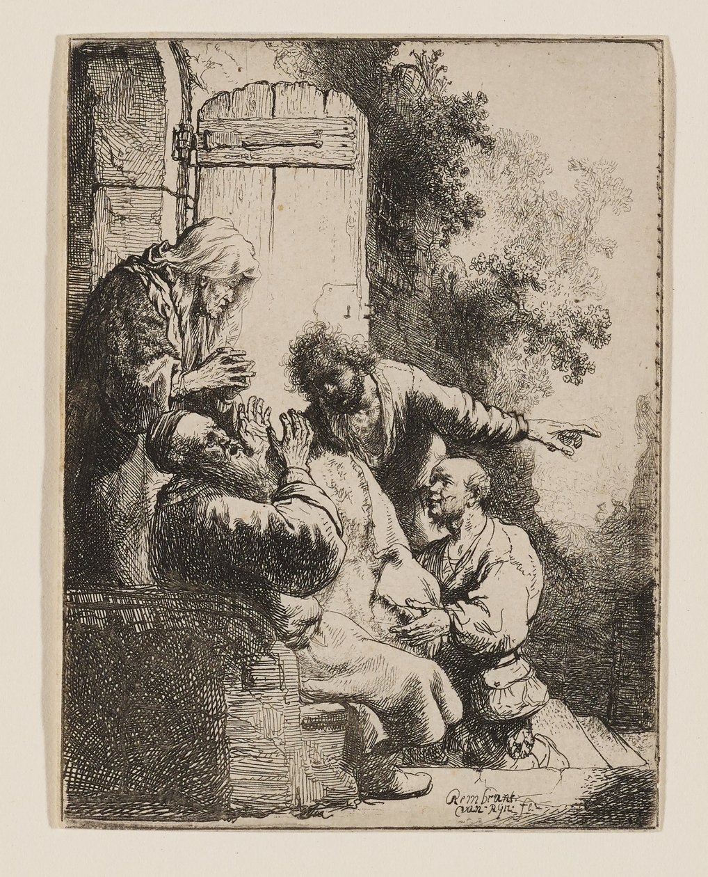 Josefs frakke blev bragt til Jakob af Rembrandt van Rijn