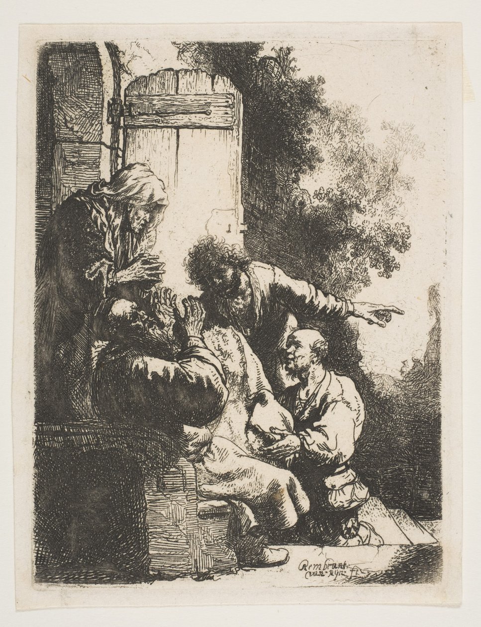 Josephs frakke bragt til Jacob, ca. 1633. af Rembrandt van Rijn