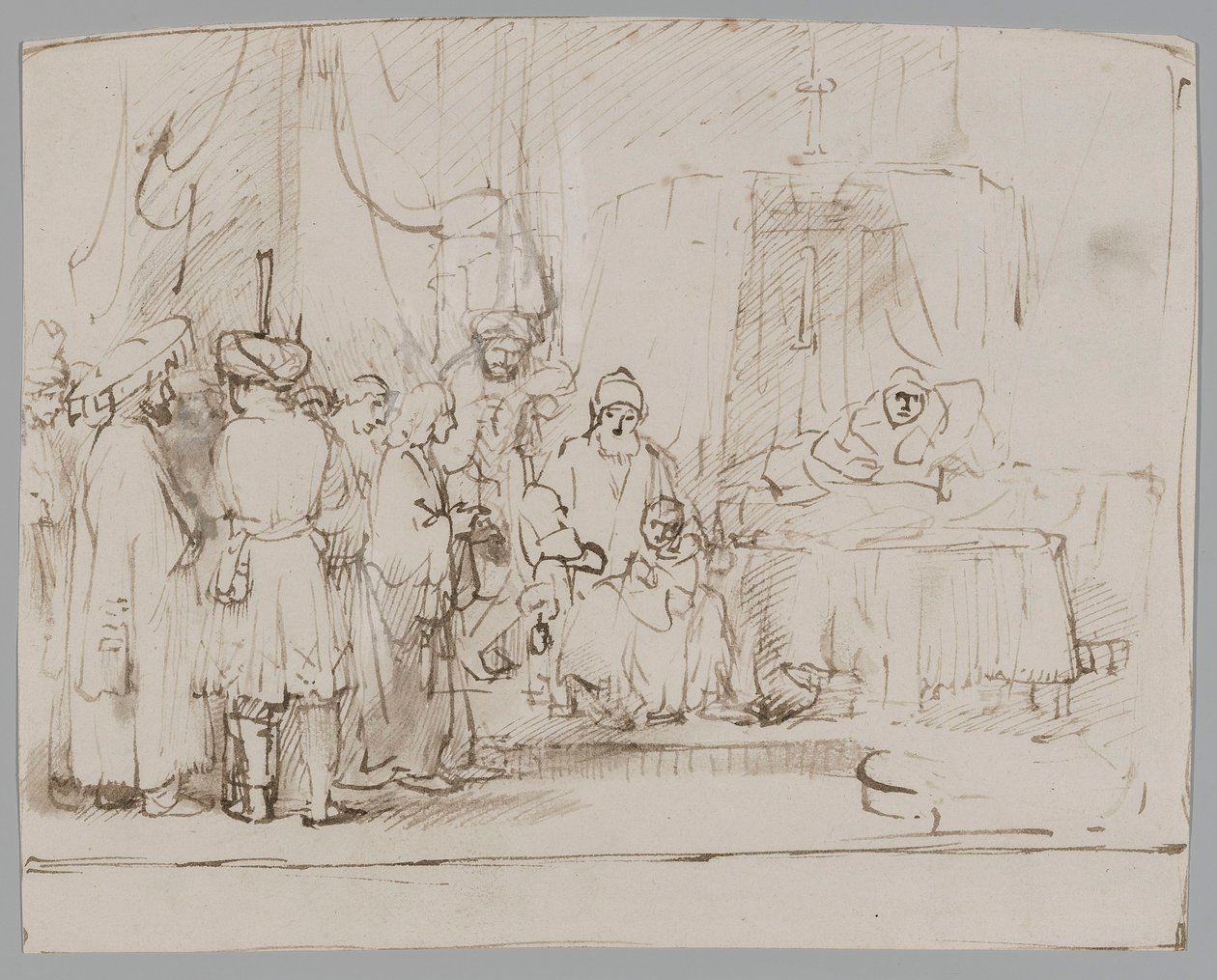 Josef fortæller sine drømme til sine forældre og brødre af Rembrandt van Rijn