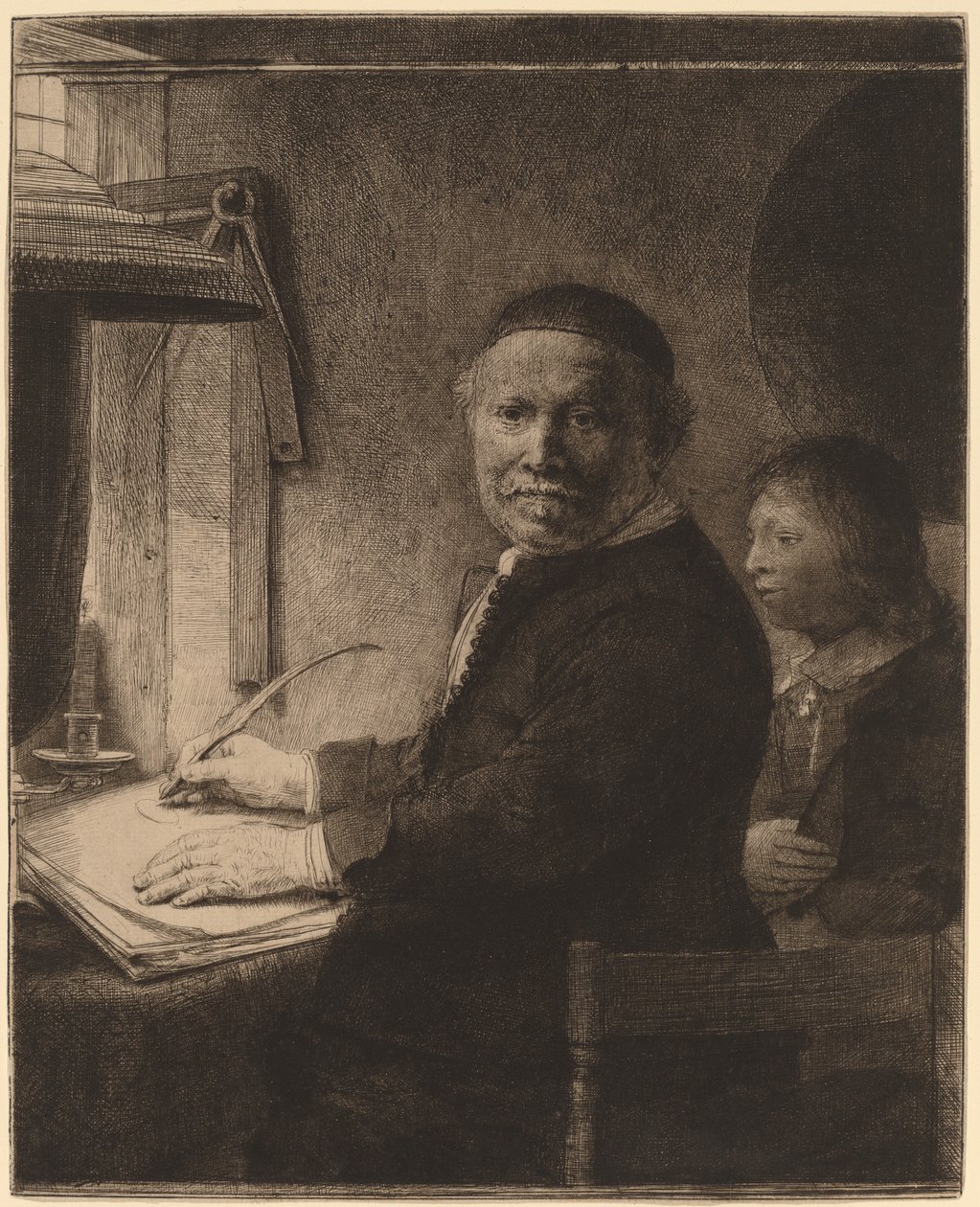 Lieven Willemsz van Coppenol: den mindre plade af Rembrandt van Rijn