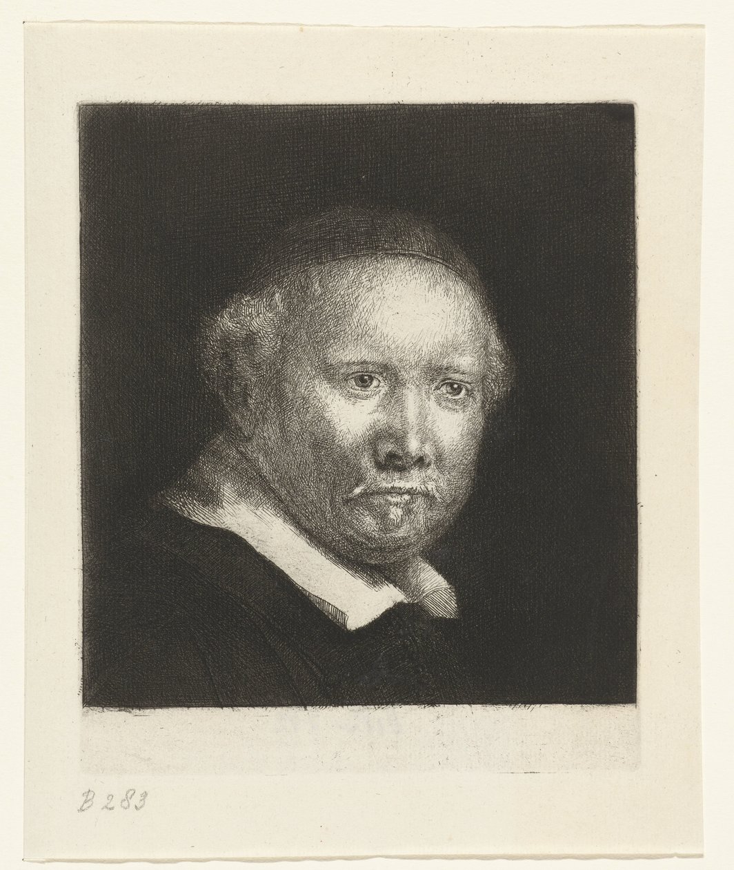 Lieven Willemsz. van Coppenol, skrivemester: det større billede af Rembrandt van Rijn