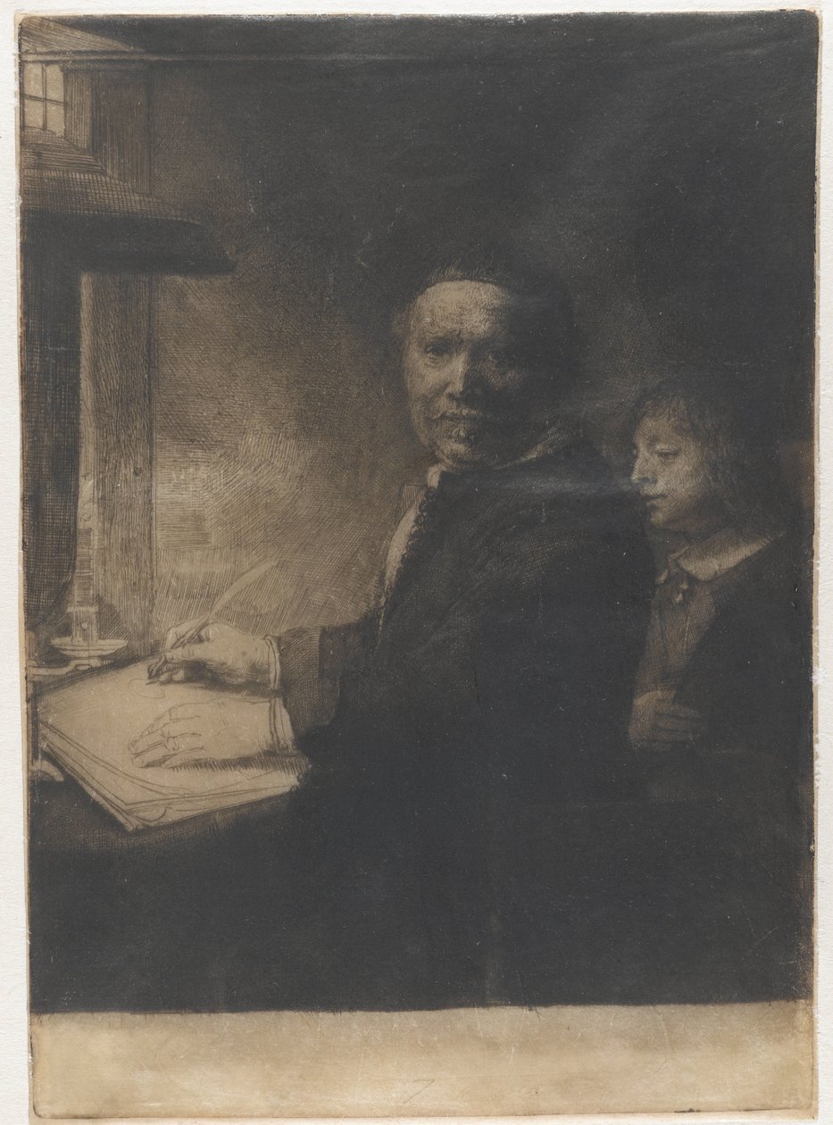 Lieven Willemsz. van Coppenol, skrivemester: den mindre plade af Rembrandt van Rijn