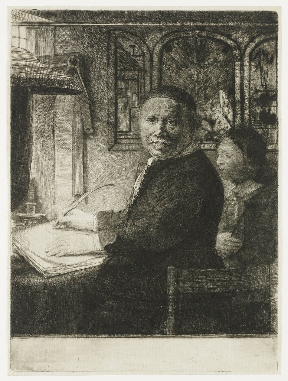 Lieven Willemsz. van Coppenol, skrivemester: den mindre plade af Rembrandt van Rijn