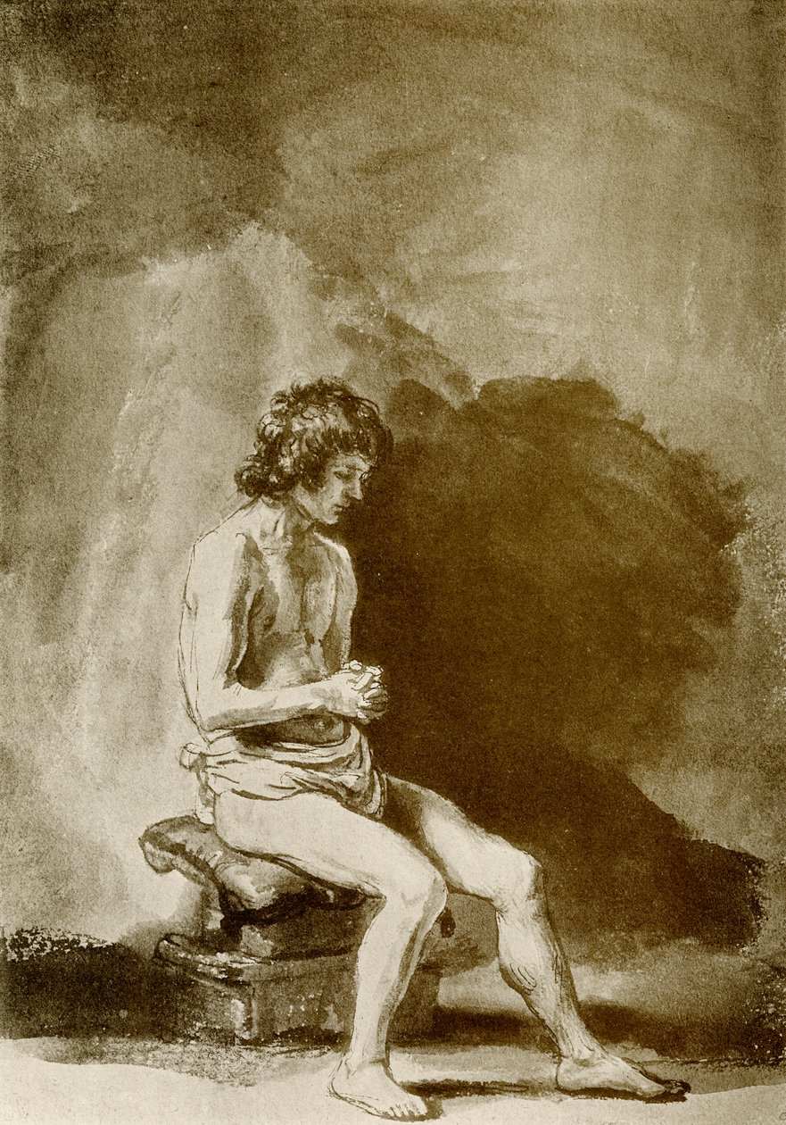 Mand nøgen af Rembrandt van Rijn