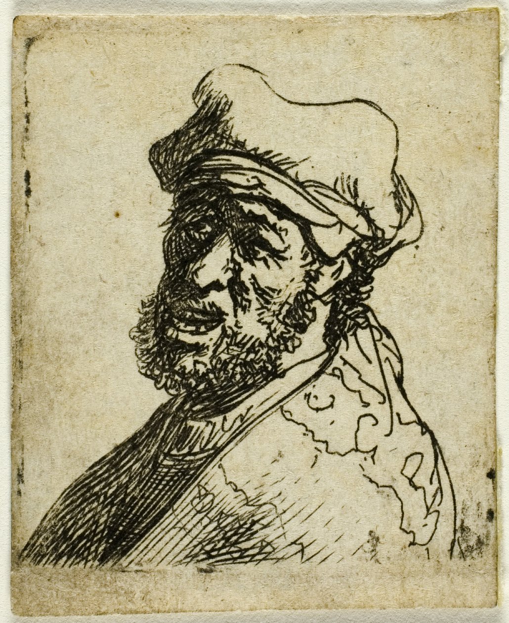 Mand, der græder, tre kvarter tilbage: Buste af Rembrandt van Rijn