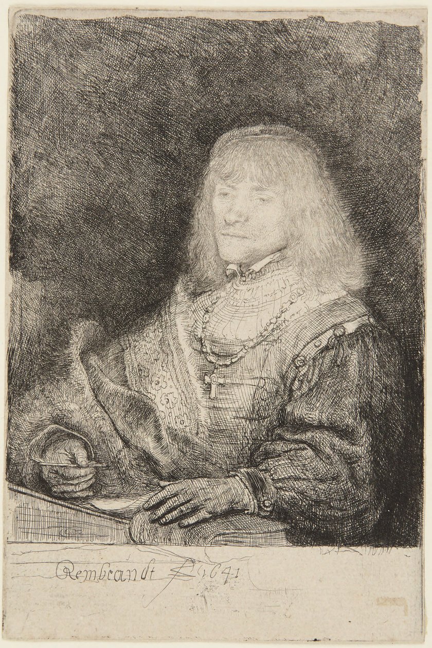Mand med krucifiks og kæde af Rembrandt van Rijn